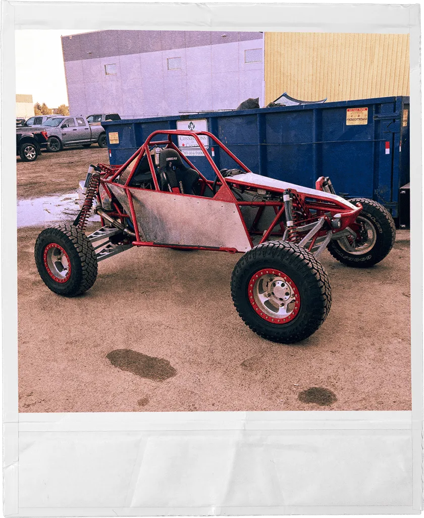 Twisting Steel Edmonton Motorcycle Repair Dune Buggy Polaroid