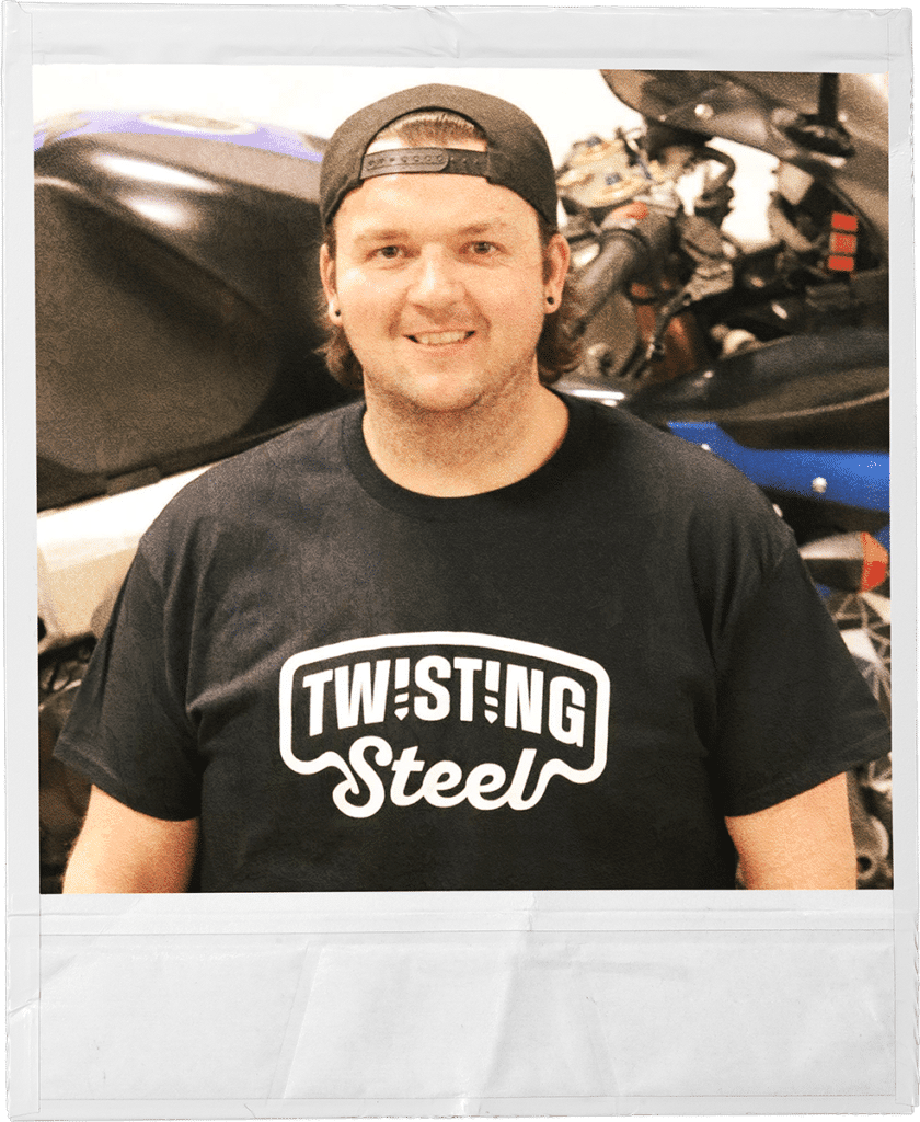 Twisting Steel Edmonton Motorcycle Repair Ross Polaroid
