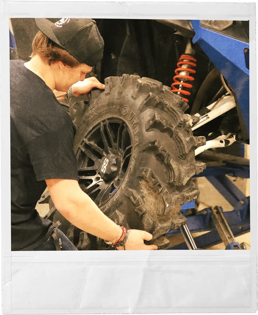 Nate, a Twisting Steel apprentice, providing Off-Warranty Motorcycle Service & Repairs.