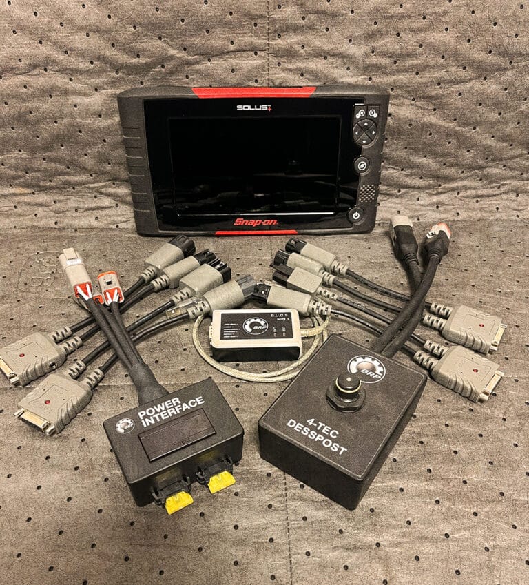 Twisting Steel providing diagnostic services as part of our Off-Warranty Motorcycle Service & Repairs in Edmonton.