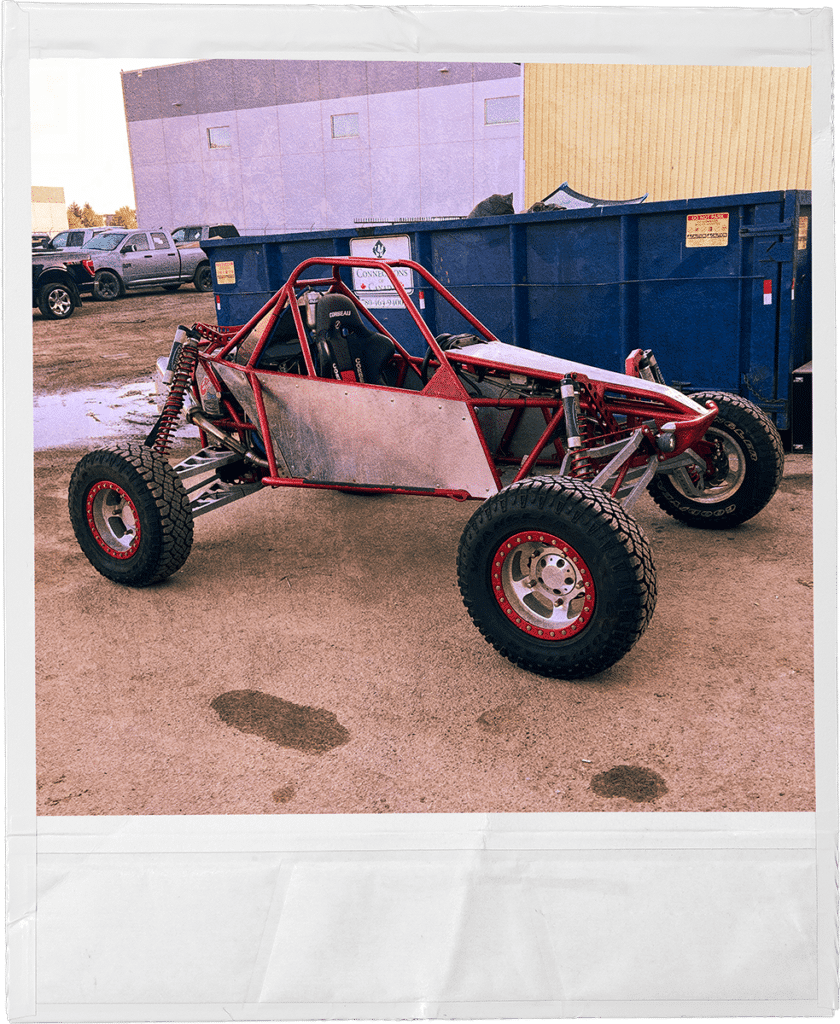 Twisting Steel Edmonton Motorcycle Repair Dune Buggy Polaroid